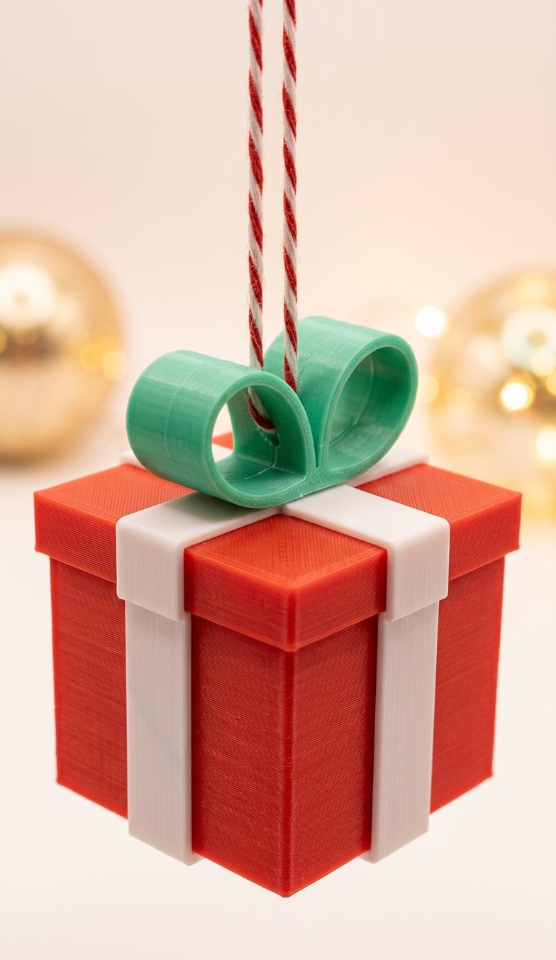 Miniatura 2 de Enfeite de Natal Caixa de Presente